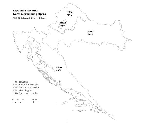 Europska komisija odobrila kartu regionalnih potpora za Hrvatsku za razdoblje 2022. – 2027.